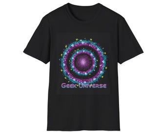Geek Universe Circle Graphic T-Shirt | SciFi Retro Neon Tee