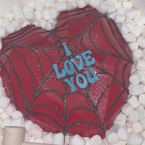 Spiderman Breakable Chocolate Heart / Smash Heart / Birthday Gift / Anniversary Gift / Smashable Gift / Surprise Chocolate Heart 9x9in