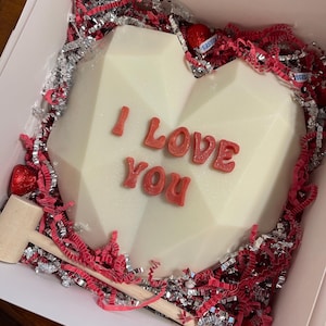 Breakable Chocolate Heart / Smash Heart / Valentine Gift / Anniversary Gift / Smashable Birthday Gift / Surprise Chocolate Heart 9x9in