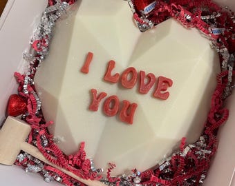 Breakable Chocolate Heart / Smash Heart / Valentine Gift / Anniversary Gift / Smashable Birthday Gift / Surprise Chocolate Heart 9x9in