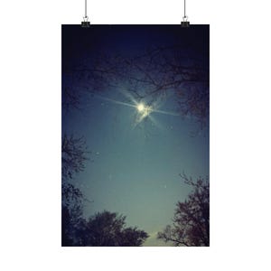 Póster de satén celestial, arte mural de cielo nocturno, decoración lunar, impresión de noche estrellada, decoración para soñadores, regalo para astrónomos.