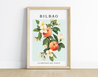 Fruit Market Art Print Kitchen Wall Art Colorful and Vibrant Fruit Prints Botanical Art Print Spring Fruit Print Colorful Flower Market Art