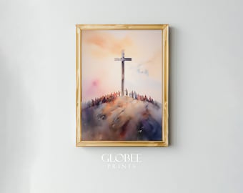 Cross Crucifixion Jesus Art Prints Jesus Healing Bible God Bible Verse Jesus Wall Art Religion Day Decor Jesus Boho Art Digital Wall Art 008