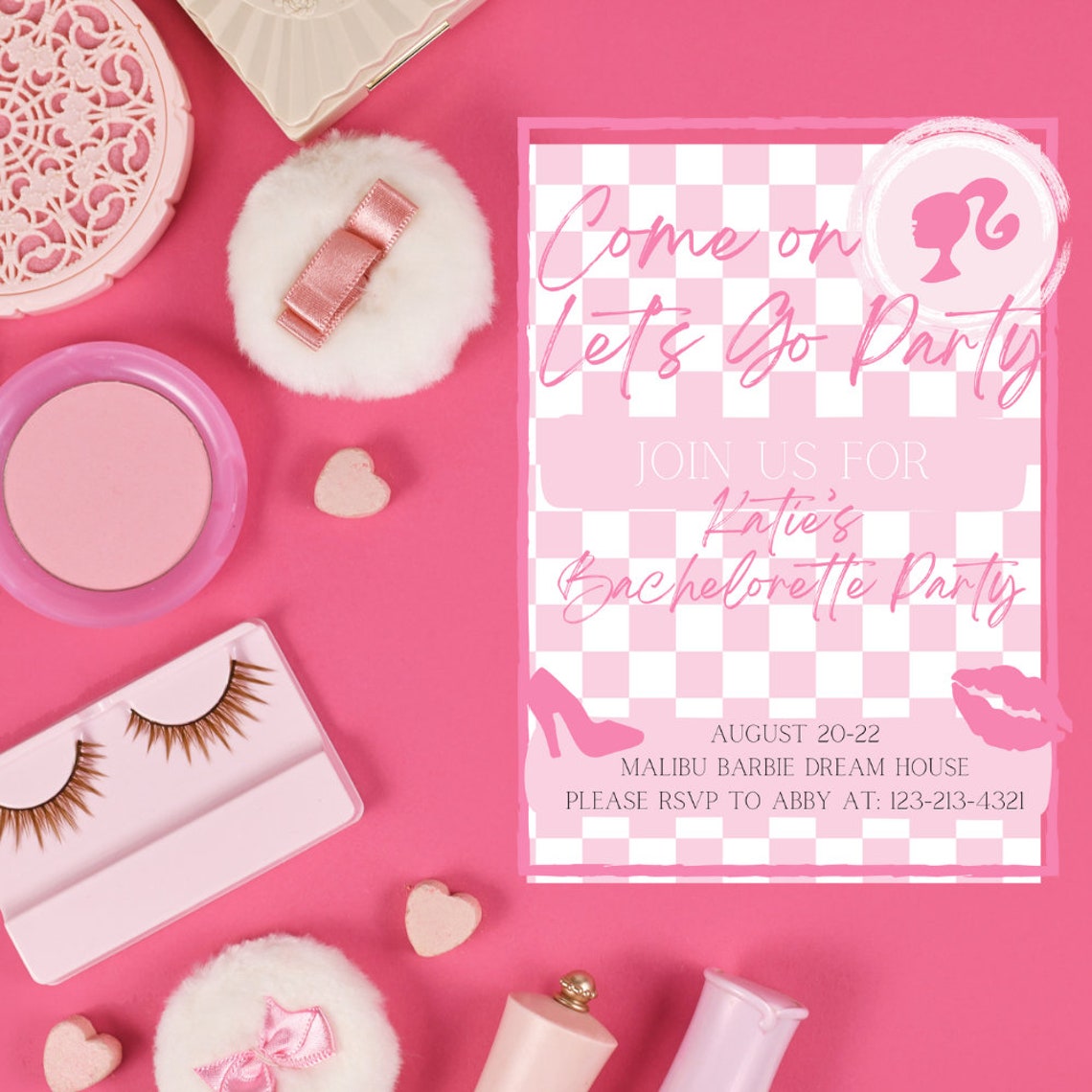Barbie Bachelorette Party Invitation Template Etsy
