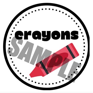 Printable Art Supply Labels