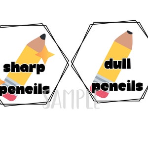 Fun Classroom Management Pencil Signs