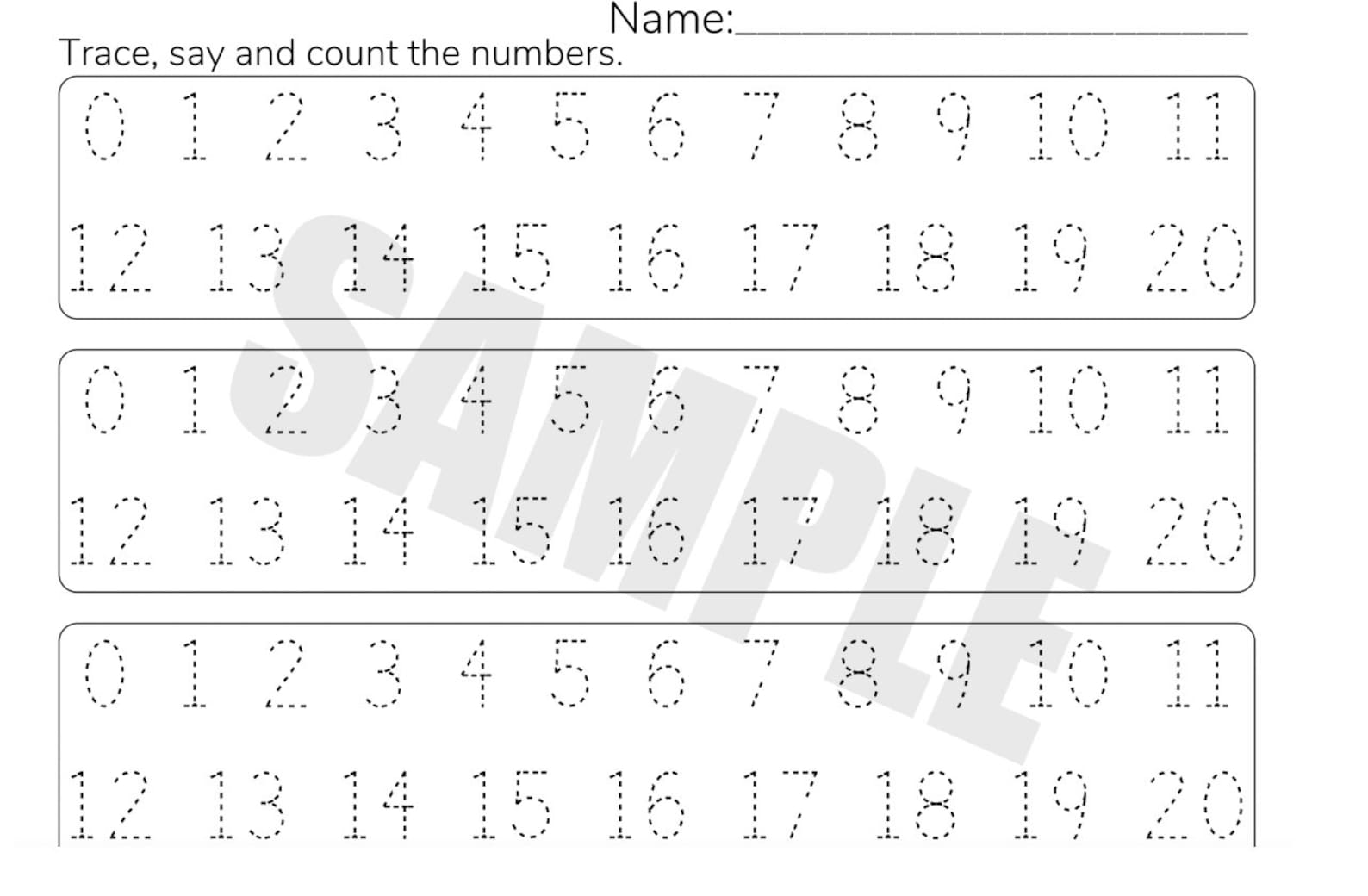 Pre-k Math Worksheets - Etsy