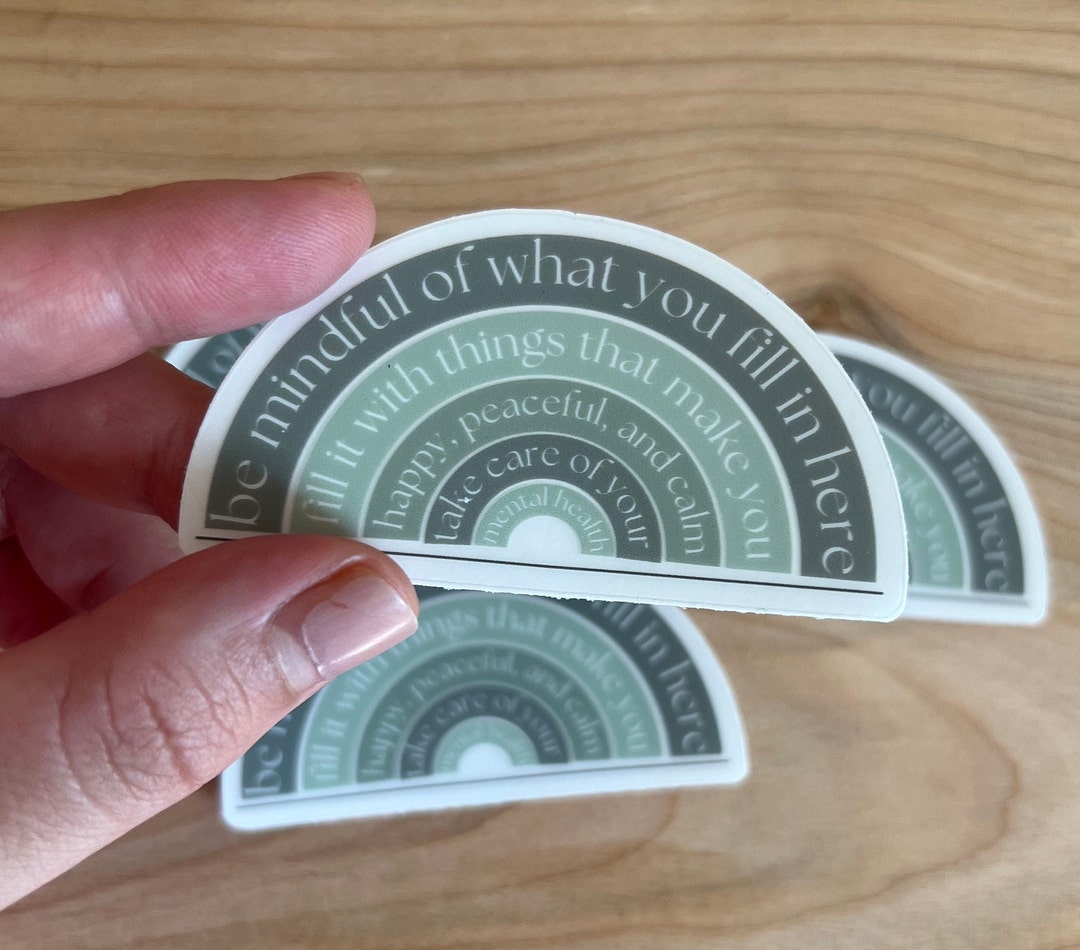 Mindfullness Sticker Mindfulness Rainbow Green | 3.0