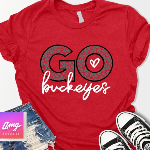 Go Buckeyes Shirt, Columbus Ohio Football T-shirt, Cute Shirts for Women, Game Day College Football, Perfect Gift for Buckeyes Fans