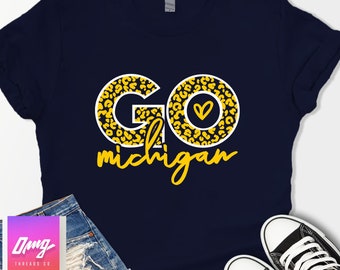 Go Michigan Shirt, Ann Arbor Michigan College Football, Cute Football Shirts for Women, Tailgate Gameday Shirt, Game Day Tee Gift for Her