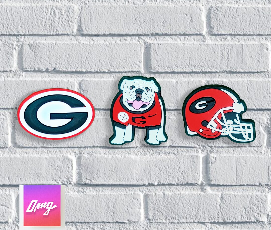 Geogia Bulldogs Croc Charms, Football Croc Charms, College Croc Charms, Croc Charms