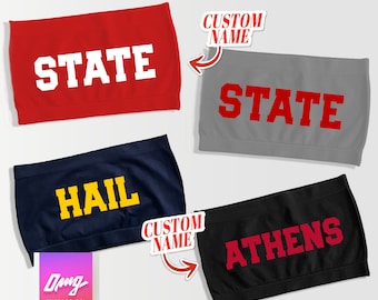 Custom College Bandeau Tube Top, Tailgate Gear, College Acceptance Gift, Personalized Any School Apparel, College Football, University Tops