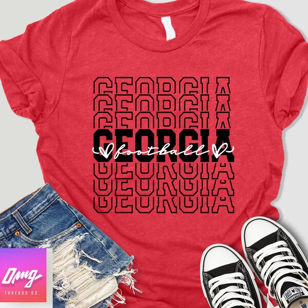 Georgia Football Retro Style Shirt, Georgia T-shirt, Cute Shirts for Women, Georgia Gifts, Tailgate Gameday Shirt, College Football Fan Gift