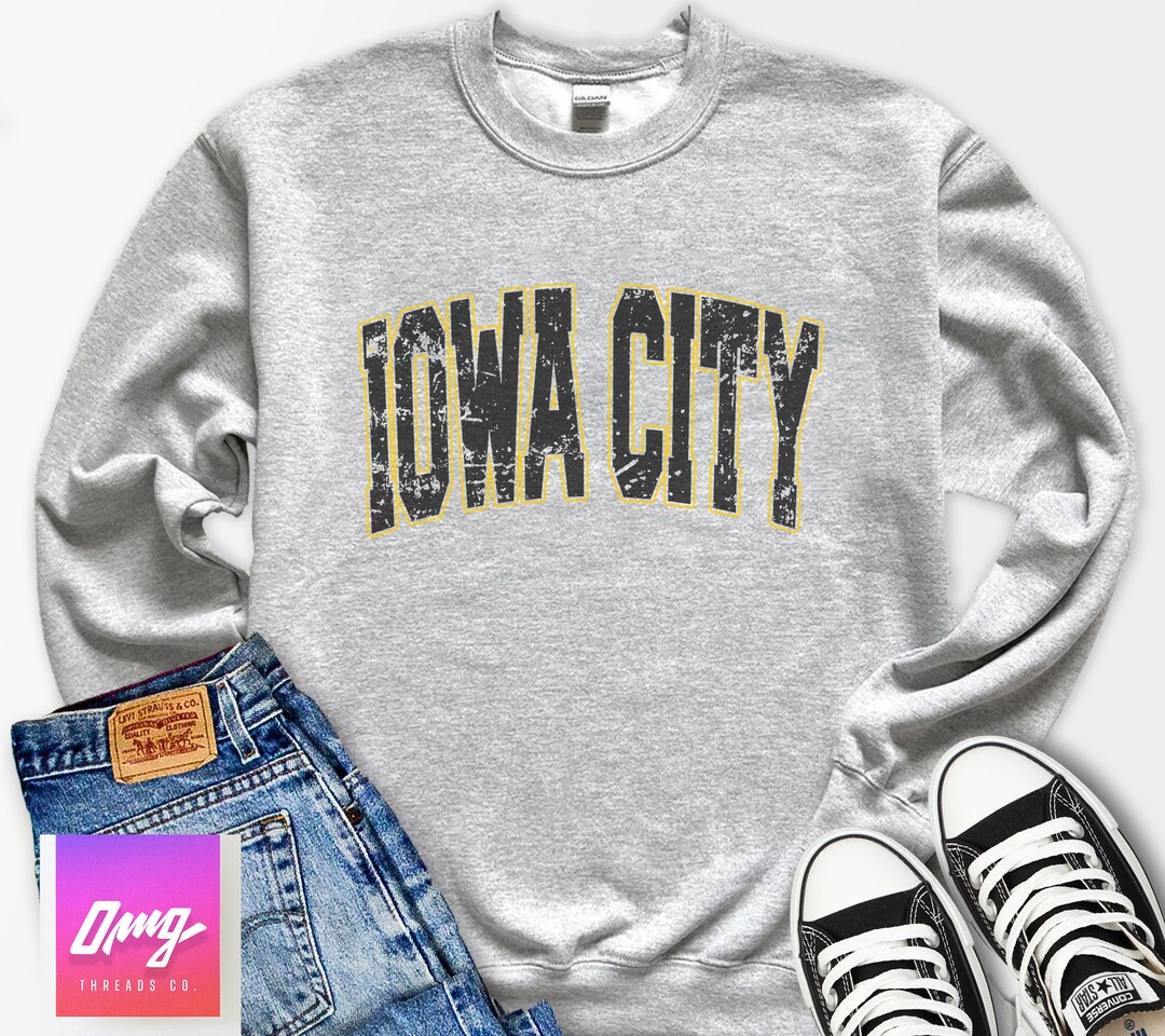 Vintage Iowa City Iowa Sweatshirt College Football Etsy