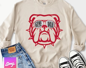 Georgia Football Bulldog Game Day Sweatshirt, Cute Shirts for Women, Tailgate Gameday, College Football Sweater, Perfect for Bulldawg Fans