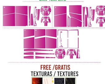 FULL BUNDLE PLAYSTATION 5 Pro/slim Disk/digital Skin Template Vector / Plantilla de piel