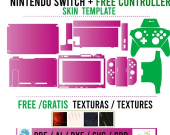 Console N. Switch V1 Skin Template Vector / Skin Template