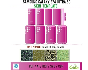 Samsung Galaxy S24 ULTRA Template | Full Editable Digital Skin | PSD PNG for Vinyl or Plotter