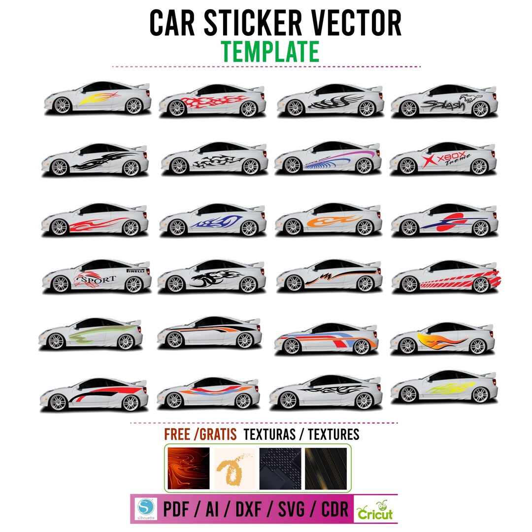Bundle VECTOR Auto Skin Template Vector / Skin Template - Etsy