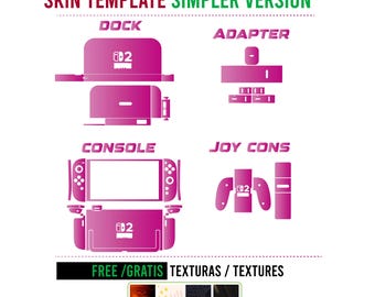 NS Switch 2 2025 SIMPLER VERSION Skin Template Vector / Skin Template