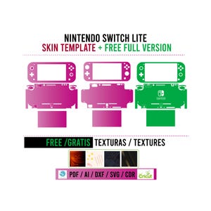 Ns Switch lite Skin Template Vector / Skin Template