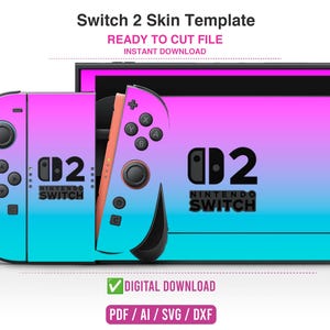 Ns Switch 2 2025 SIMPLER VERSION Skin Template Vector / Skin Template