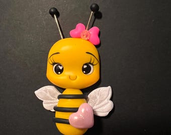 Bee Clays for bows- Clay Bow Center 粘土人形、弓のセンターピース、弓用の粘土センター