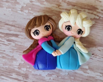 Princesas de invierno inspiradas en arcilla - Arcillas para lazos - Muñeca de arcilla con centro de lazo, muñecas de arcilla, centros de mesa con lazos, centro de arcilla para lazos, centro de lazo