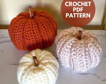 Crochet Pattern - Pumpkin Halloween & Fall Decor