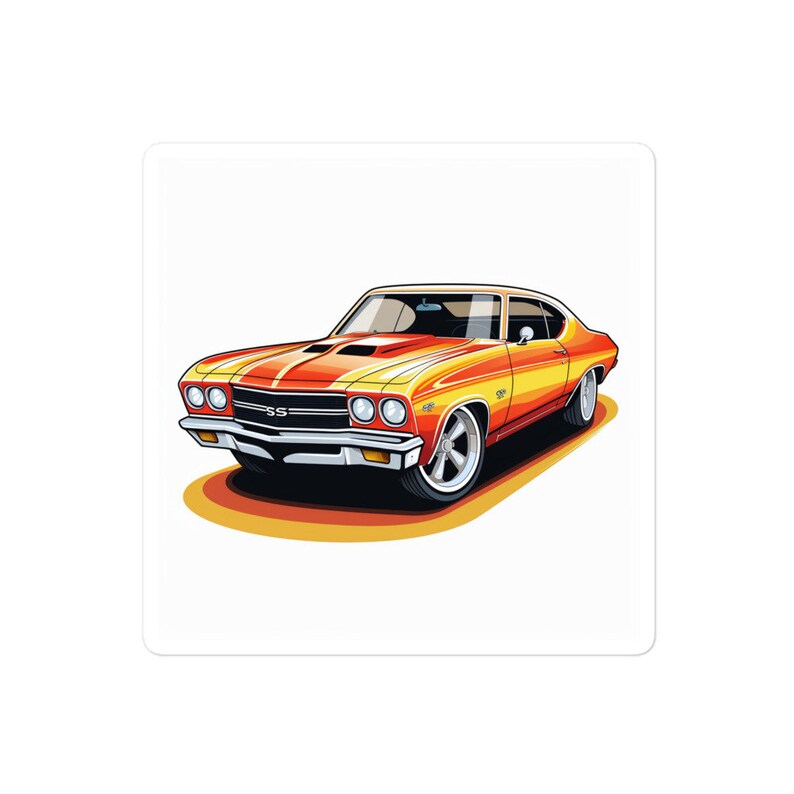 Classic Chevelle Sticker: Vintage Muscle Car Decal for Enthusiasts ...