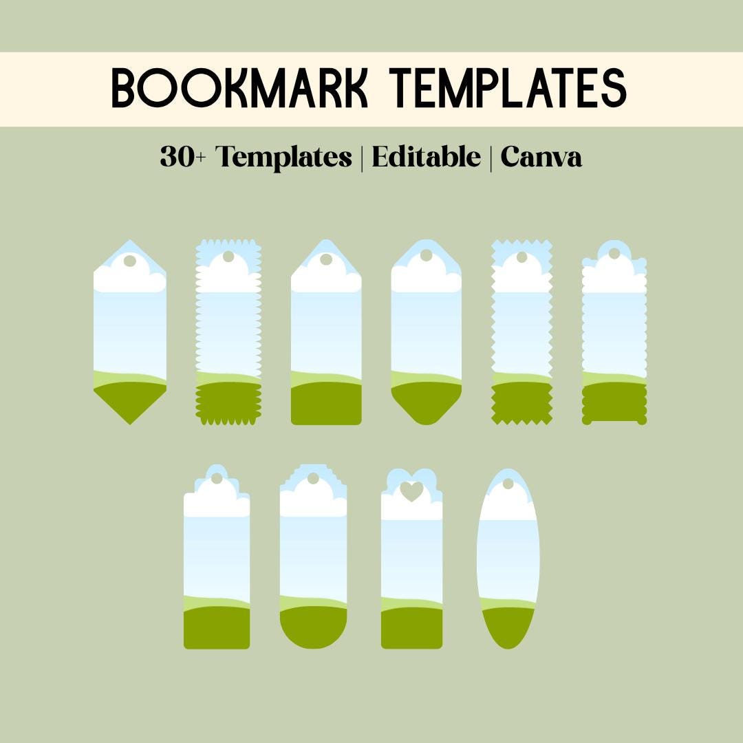 Canva Bookmark Templates Bundle, Digital Bookmark Templates for ...