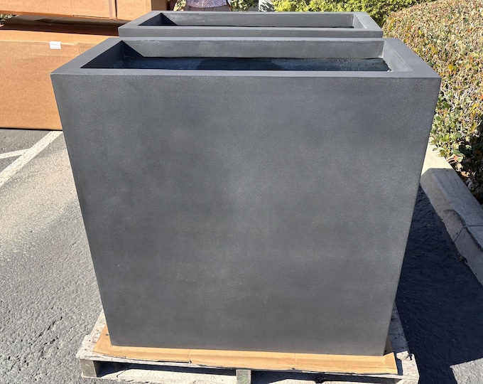 Featured listing image: Rectangular Concrete Planters - 36L x 18W x 36H, Any Color or Size Available - GFRC Planters