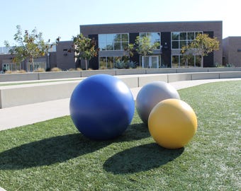 Fiberglass Landscape Sphere: Modern Outdoor Accent Orb - Custom Sizes and Colors