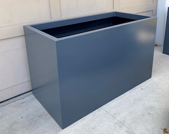 Rectangular Fiberglass Planter - Custom Sizes and Colors - Outdoor/Indoor FRP Fiberglass Planter Troughs