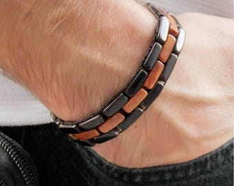 Handgemaakte Kuka-houten armband | Unieke handgemaakte stijl voor heren