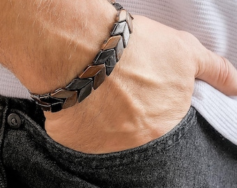Rustiek houten manchet voor hem en haar - Handgemaakte Kuka-armband