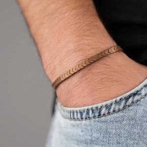 Handcrafted Bronze Natural Stone Bracelet