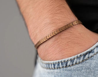 Handcrafted Bronze Natural Stone Bracelet
