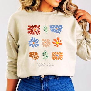 Pressed Flower Shirt Paris Sweatshirt Paris Flower Market Paris Shirt Paris Shirts France Sweatshirt