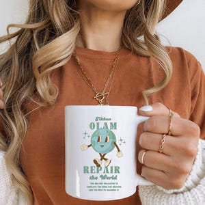 Tikkun Olam Mug Israel Mug Am Yisrael Chai Mug Jewish Mug Stand With Israel Mug Support Israel Hanukkah Mug Am Israel Chai Mug