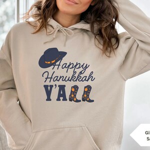 Hanukkah Sweatshirt Hanukkah Sweater Hanukkah Shirt Dreidel Shirt Western Hanukkah Shirt Jewish Shirt Am Yisrael Chai Jewish Shirt