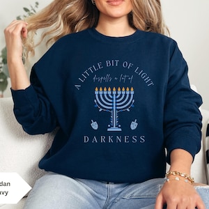 Hanukkah Sweatshirt Hanukkah Sweater Hanukkah Shirt Dreidel Shirt Israel Sweatshirt Jewish Shirt Am Yisrael Chai Jewish Shirt