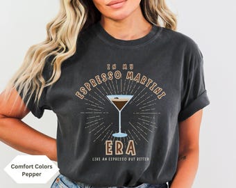 Espresso Martini in meiner Espresso Martini-Ära Espresso Martini-Hemd Altes Geld Ästhetisches Mädchen-Unterzeichnungs-Cocktail Tini-Zeit Martinis