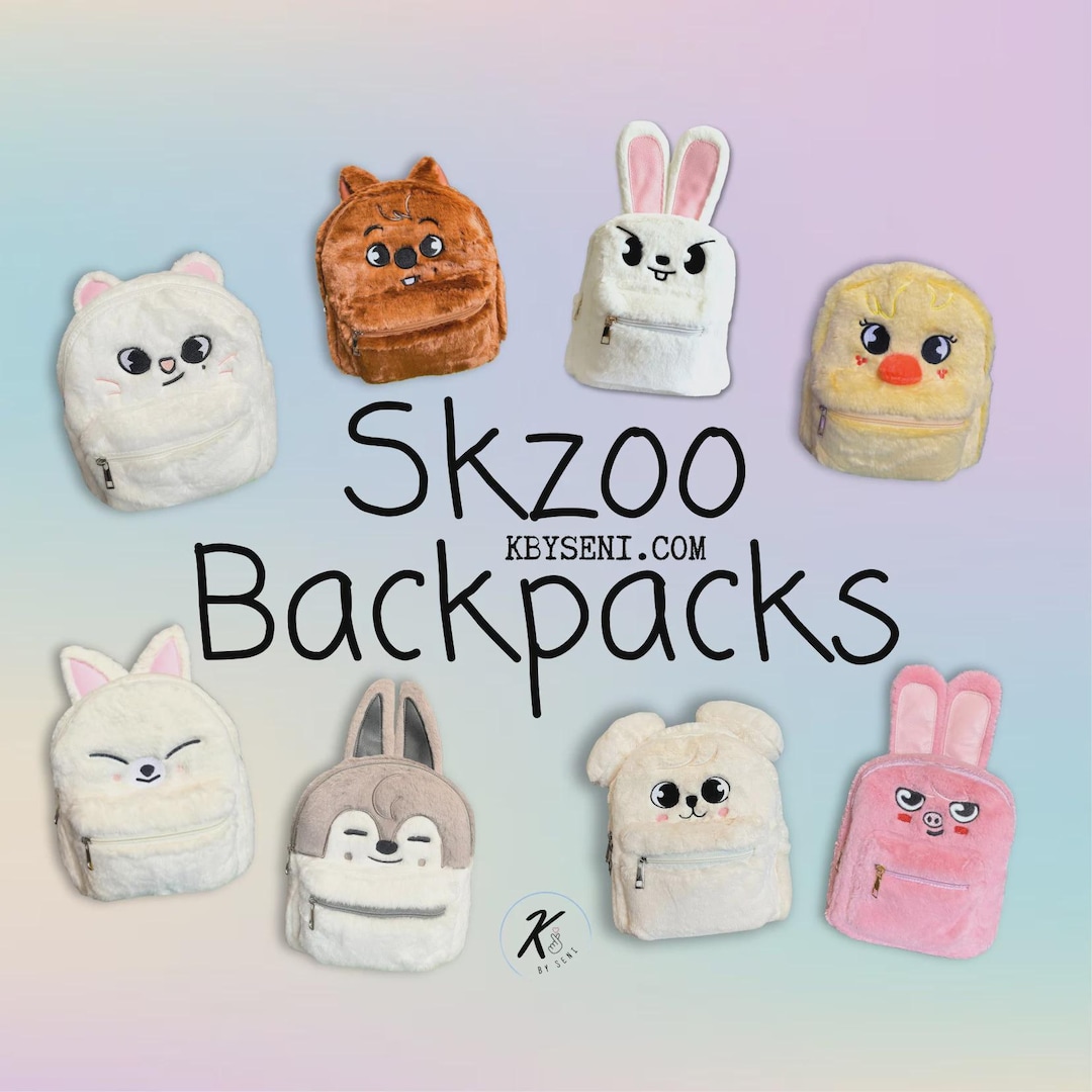 straykids skzoo plush bag ポガリ Skzoo Plush Backpack Bag: Stray Kids Characters - Etsy