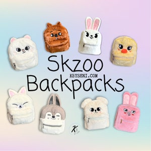 Skzoo - inspired Backpacks - Stray Kids [Wolfchan, Leebit, Dwaekki, Jiniret, Han Quokka, Bbokari, PuppyM and FoxI.Ny]