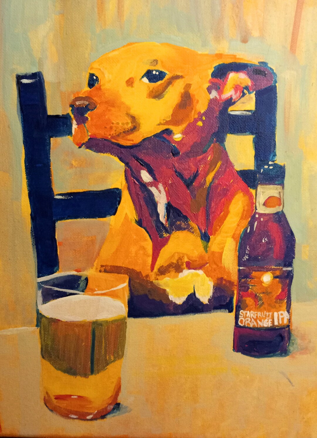 TRADITIONAL CANVAS Custom Hand Painted Acrylic Pet Portraits - Etsy