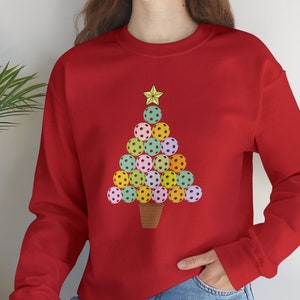 クリスマス ピックルボール スウェットシャツ、ピックルボール プレイヤーへのギフト、ピックルボール 愛好家シャツ、セーター、ピックルボール愛好家へのギフト、ユニセックス スウェットシャツ