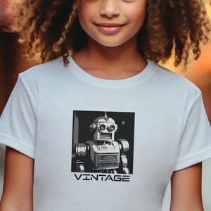 Vintage Robot T-shirt, Funny Kids shirt, Gift for your child who loves high tech, Kids Heavy Cotton™ Tee