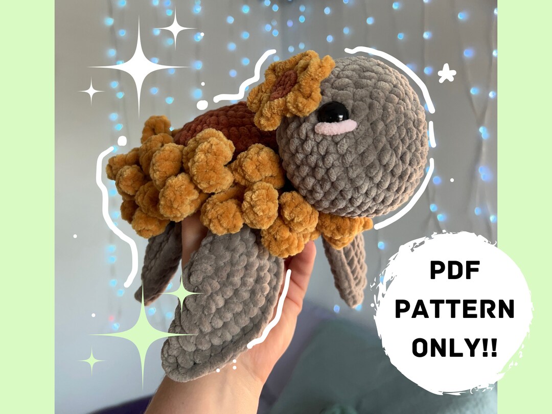 Crochet Sunflower Turtle PDF Pattern | PDF Pattern Only | Fall Harvest ...