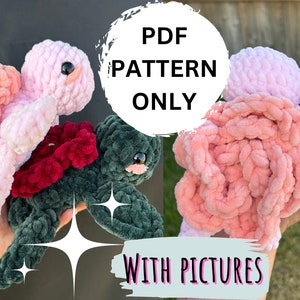 Mini Rose Turtle Pattern | PDF Pattern | Crochet Turtle | Crochet PDF Pattern